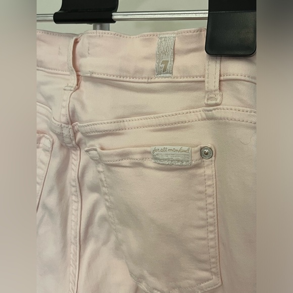7 For All Mankind Pink Ankle Skinny Jeans - Picture 7 of 13